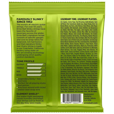 Encordadura Ernieball Para Guitarra Electrica Regslinky Verde, 2221